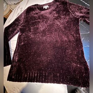 Orvis Women's Velvet Sweater - Deep Burgundy